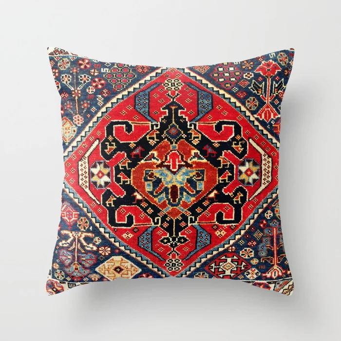 Ethnic Style Pattern Square Polyester Pillowcase, Sofa Living Room Decorative Cushion Cover, Bedroom Bedside Pillow Cover