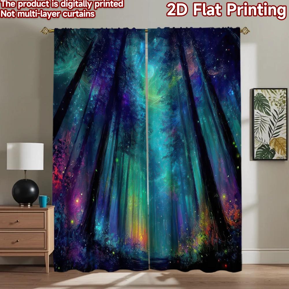 2D flat Photography Backdrop Photography Backdrop Colorful Enchanted Forest 100% Polyester Anniversary Perfect for Suitable