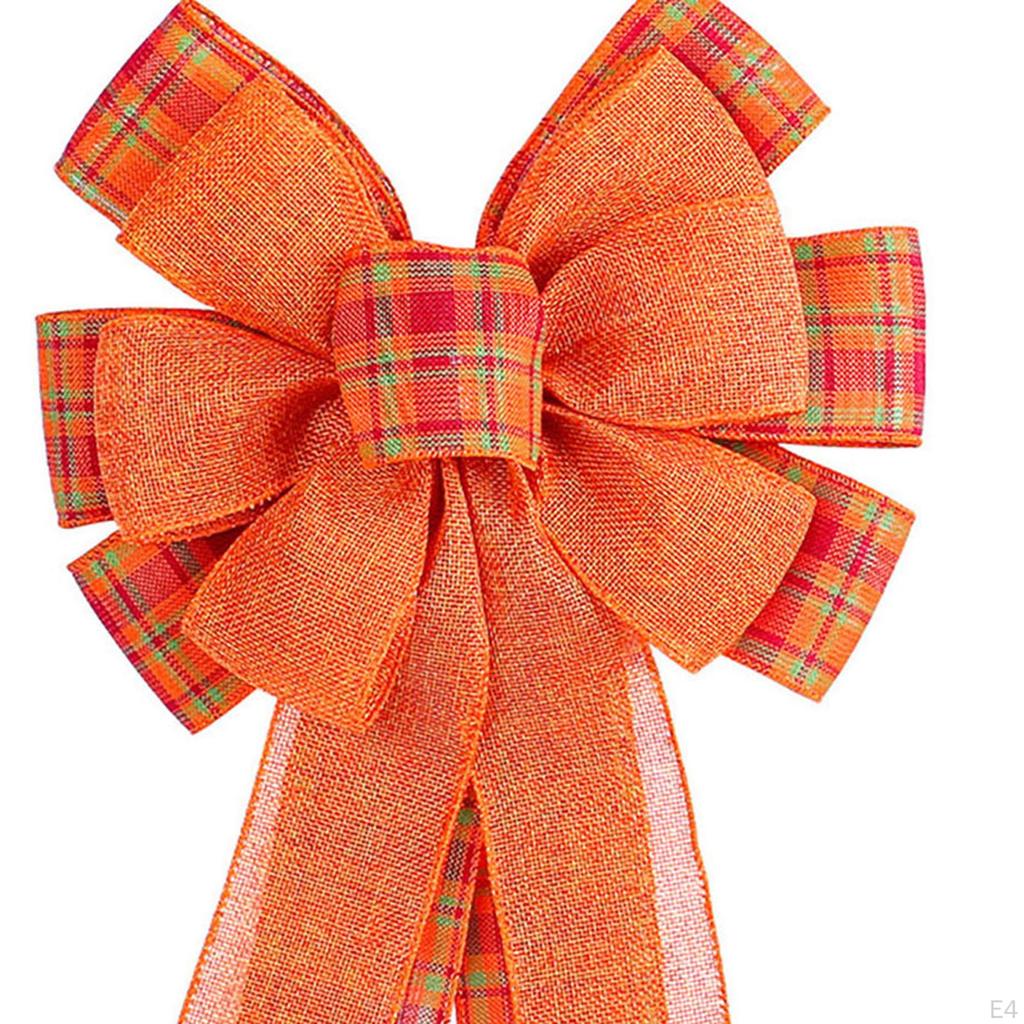 Fall Wreath Bow Thanksgiving Autumn Decorative Party Favor for Home