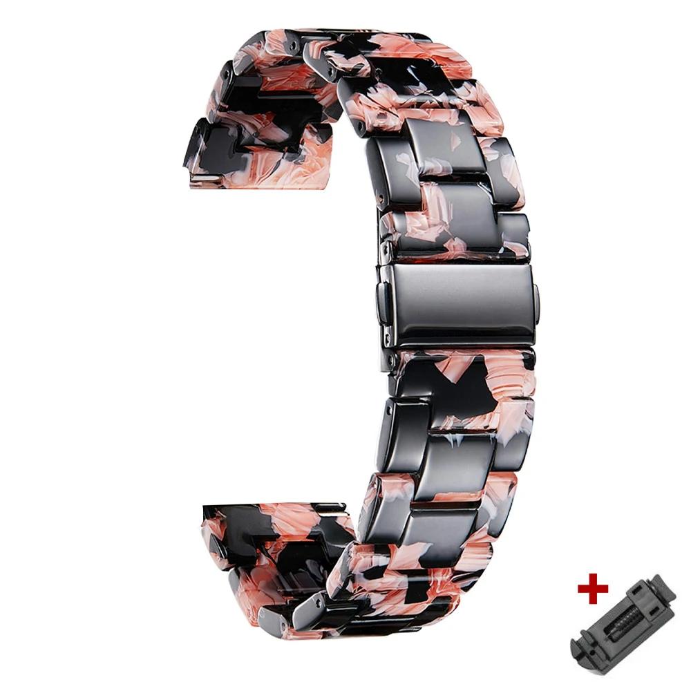 Resin Transparent Band For Huawei Watch GT5/4 GT3/5pro 46mm For Samsung Galaxy Watch 6 3 45mm Gear S3 Lady Strap for Seiko 22mm