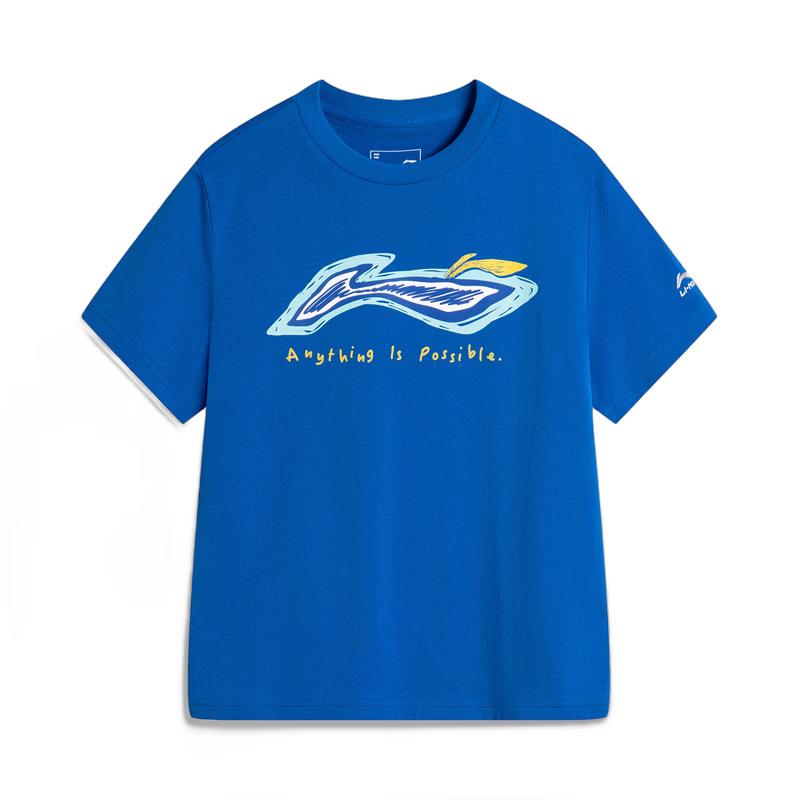 Li-Ning Youth Sweat-Absorbing Casual Round Neck T-Shirt 2XL