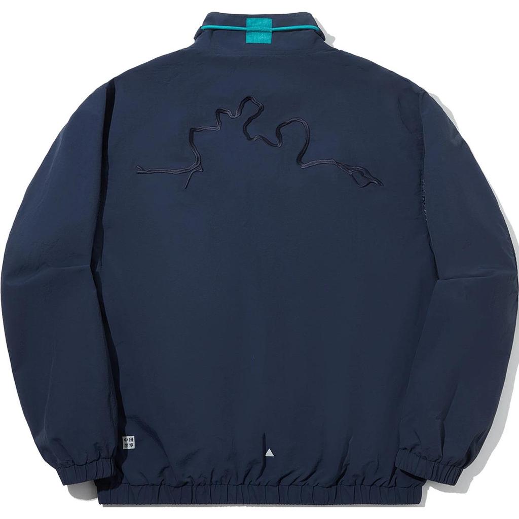 Li Ning Outdoor Series Solid Color Zip-Up Stand Collar Breathable Cardigan Jacket Unisex Jacket Navy-Blue AFDUC87-1