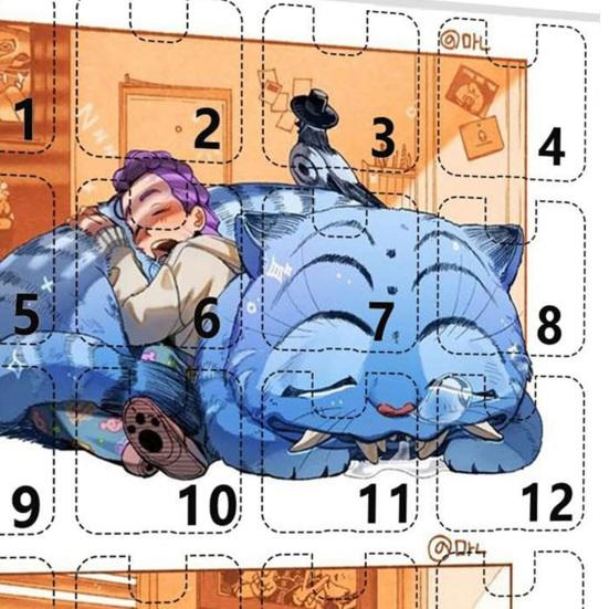 Demon Hunters Advent Calendar 2025 24 Days Christmas Countdown Calendar with 24 Keychain Gifts for Kids Adult Teens