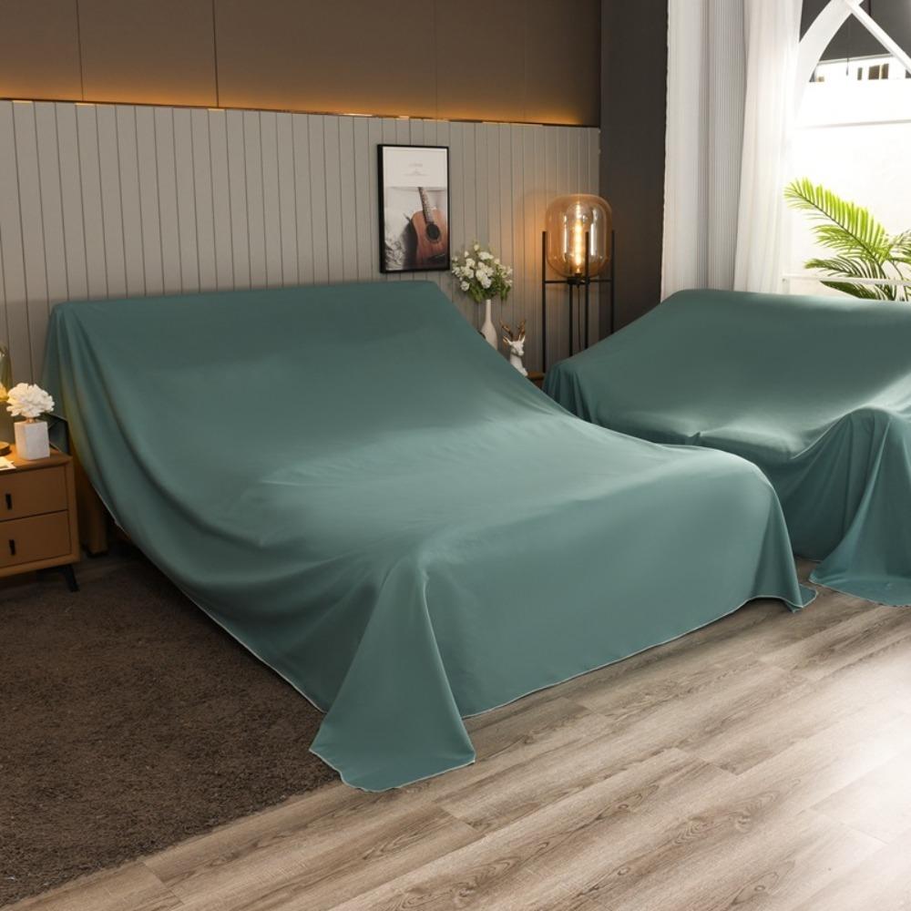 

Breathable Furniture Protective Cover Solid Color Sofa Cover Furniture Dust Cover Warehouse 2.4*1m зелёный