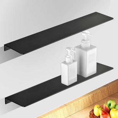 Wandmontage-Badezimmer-Schweberegal, stanzfrei, selbstklebend, robuste Aluminiumlegierung, multifunktionaler Aufbewahrungsregal-Halter, Organizer, Heimbedarf