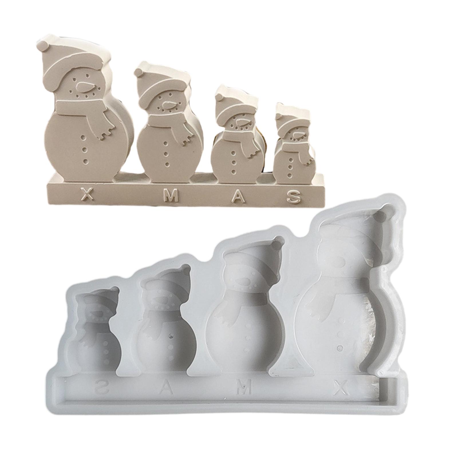 

Рождественский снеговик Силиконовые формы для поделок Формы для украшения из силиконовой текстуры Формы для снеговиков для украшения стола