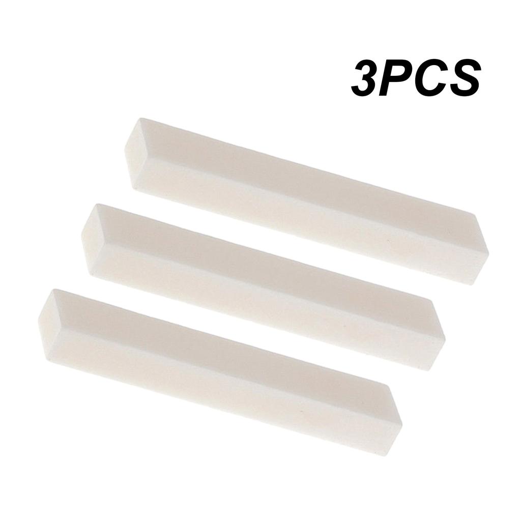 3PCS Guitar Blank Bone Nuts For Electric Bass Guitar Mandolin Banjo Ukulele 52x6x10mm Portable
