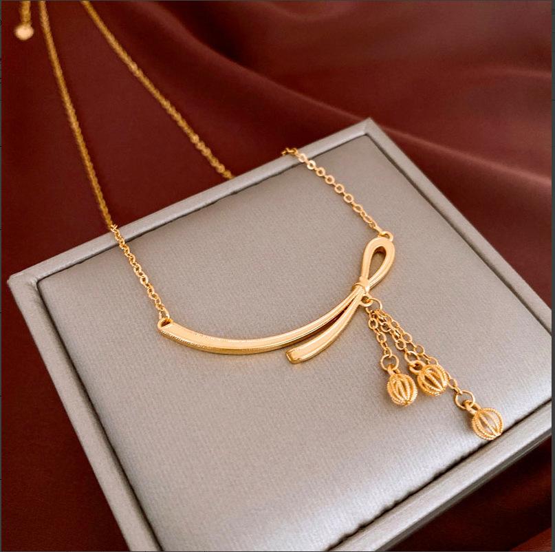 Baroque Water Drop Pearl Fringe Necklace Temperament Collarbone Chain French Retro Necklace Women