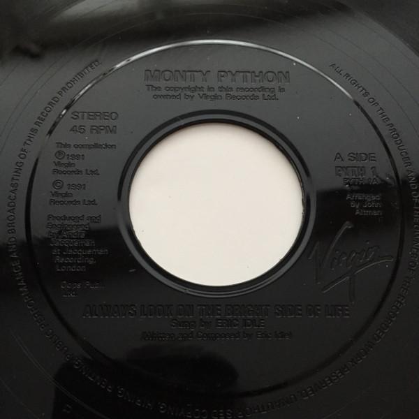 

7-дюймовая пластинка MONTY PYTHON Always Look On The Bright Side Of L PYTH1 Virgin 1991 Великобритания Поп Б/у