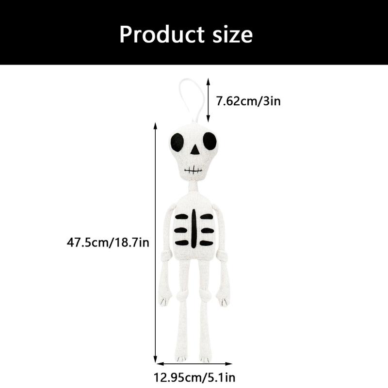 Ghostly Fabric Skull Props For Halloween Party Decorations Haunted House Theme Scary Skeleton Accessory Gift