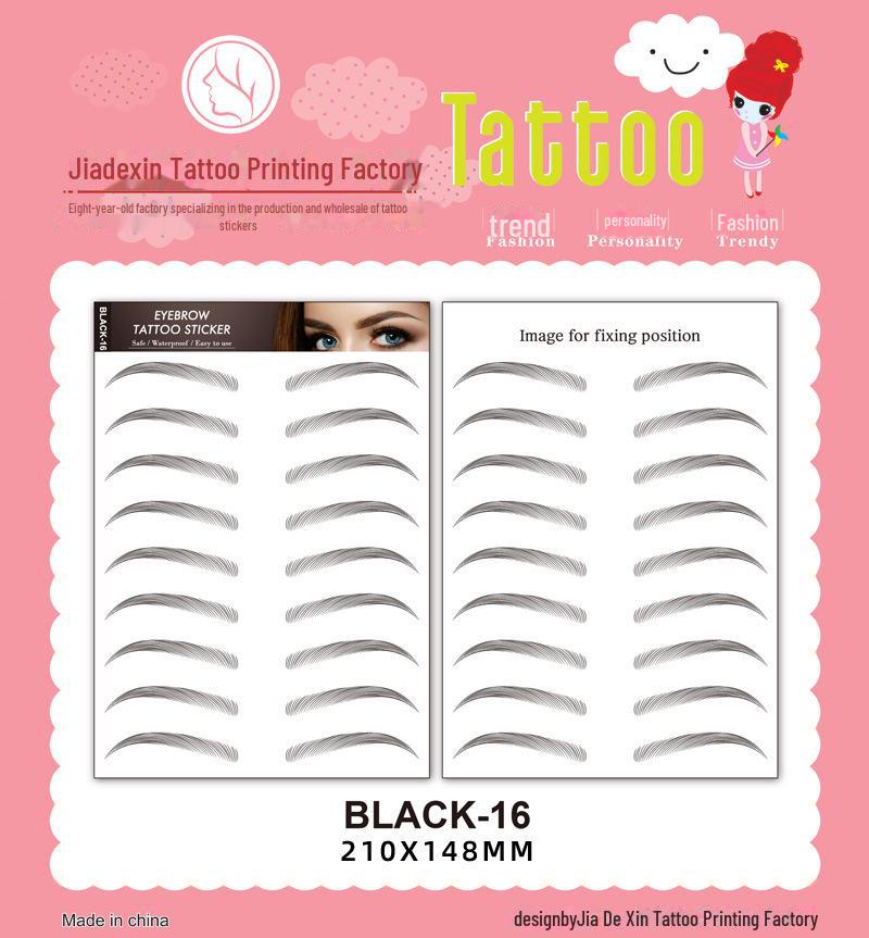 

Водонепроницаемые наклейки для татуировок бровей-имитаторов для мужчин и женщин — наклейки для ленивых бровей в стиле знаменитостей 148x210 mm