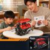 Set di Blocchi di Costruzione Modello Motore V8 Tecnico con Motore Elettrico Mattoncini Assemblabili Giocattoli Regali di Compleanno per Bambini Ragazzi Decorazione da Scrivania Giocattolo