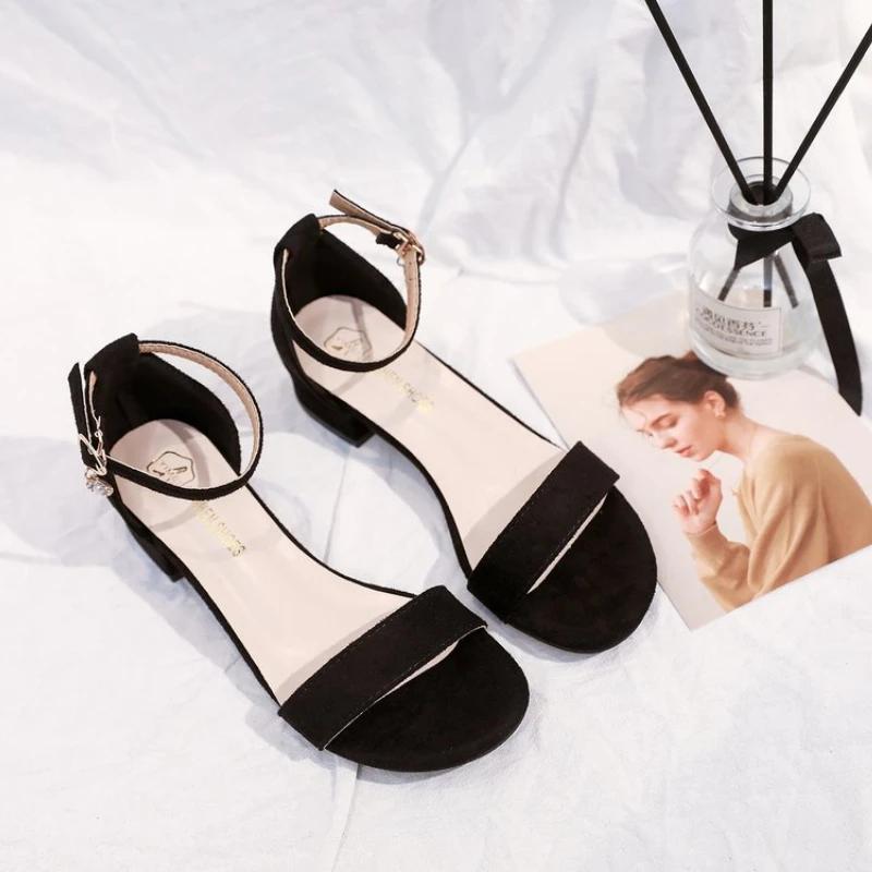 

Женская обувь на высоком каблуке, новые модные сандалии в сказочном стиле на низком каблуке с открытым носком и платформой, женские сандалии большого размера 43