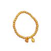 Historical Sand Gold Imitation Bracelet: Two-Piece Elegant Fashion Set