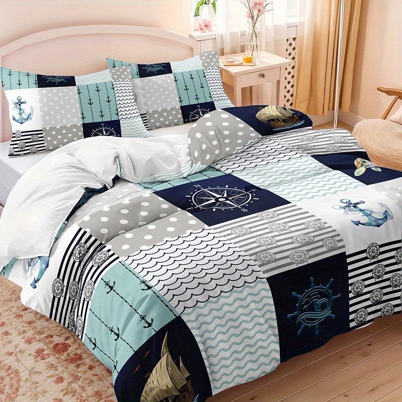 Comforter 3D Printed Anchor Bedding Set Anime Boys Girls Twin Queen Size With 1-2 Home Decor