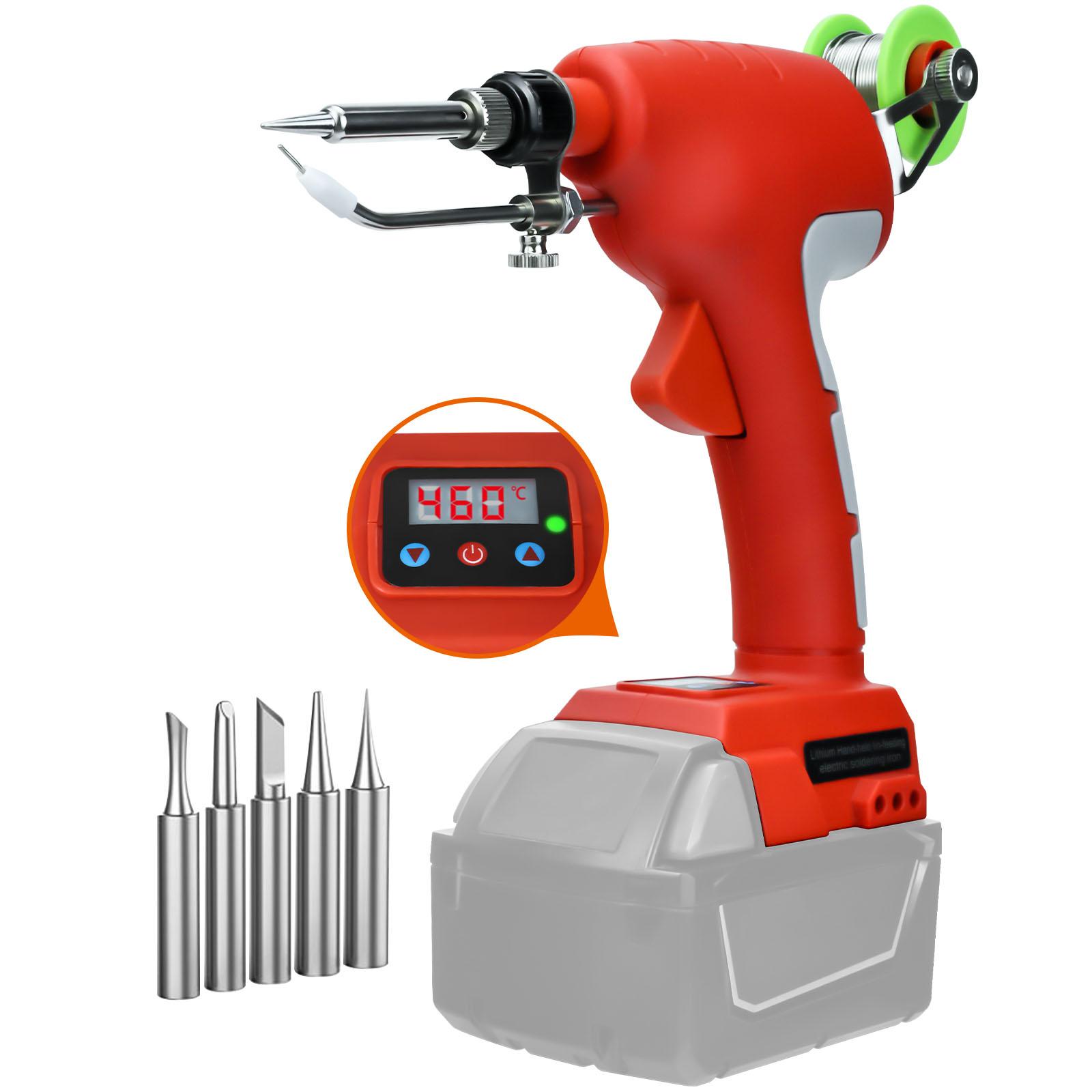 

Электрический паяльник 75 Вт, беспроводной паяльник с цифровым дисплеем, сварочные инструменты для аккумулятора Milwaukee 18 В (Нет батареи)