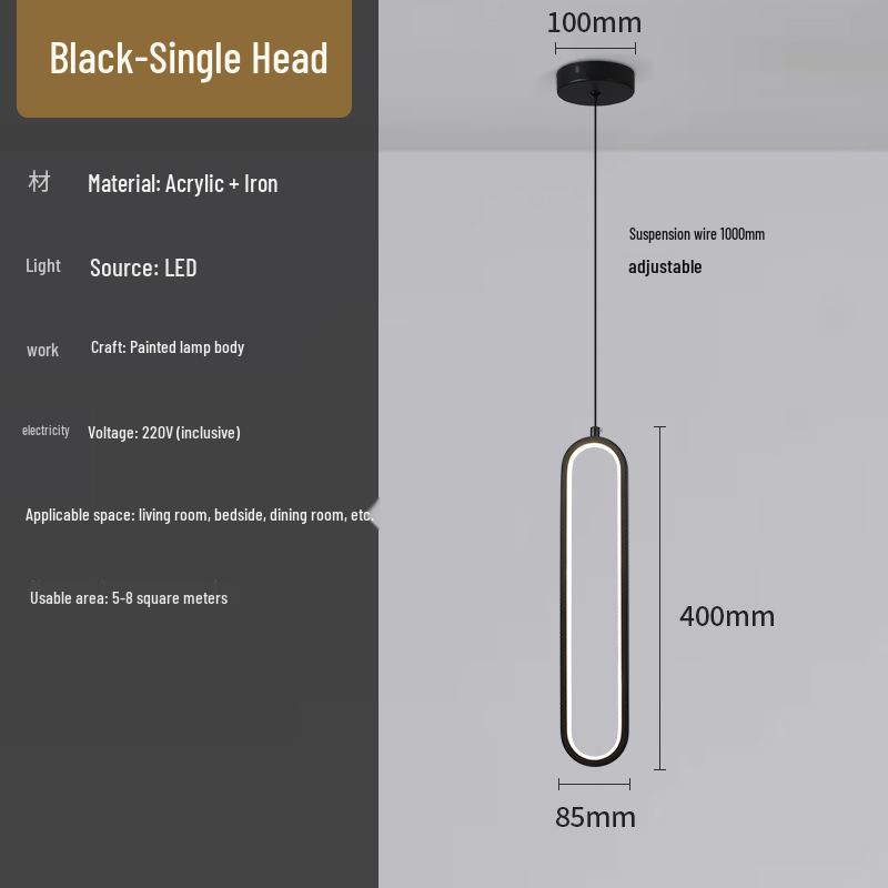 Nordický minimalistický moderný luster do spálne alebo obývacej izby