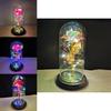 Stunning Eternal Flower In Glass Dome With Led Lights Unique Home Decor