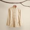 Chemise à manches longues pour hommes, style décontracté, design traditionnel chinois, grande taille, couche de base pour arts martiaux