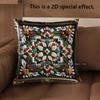 2D Intricate Floral Pattern Decorative Pillow Covers Pattern Cushion Cover Suitable For Sofa Bedroom Car Pillow Cover