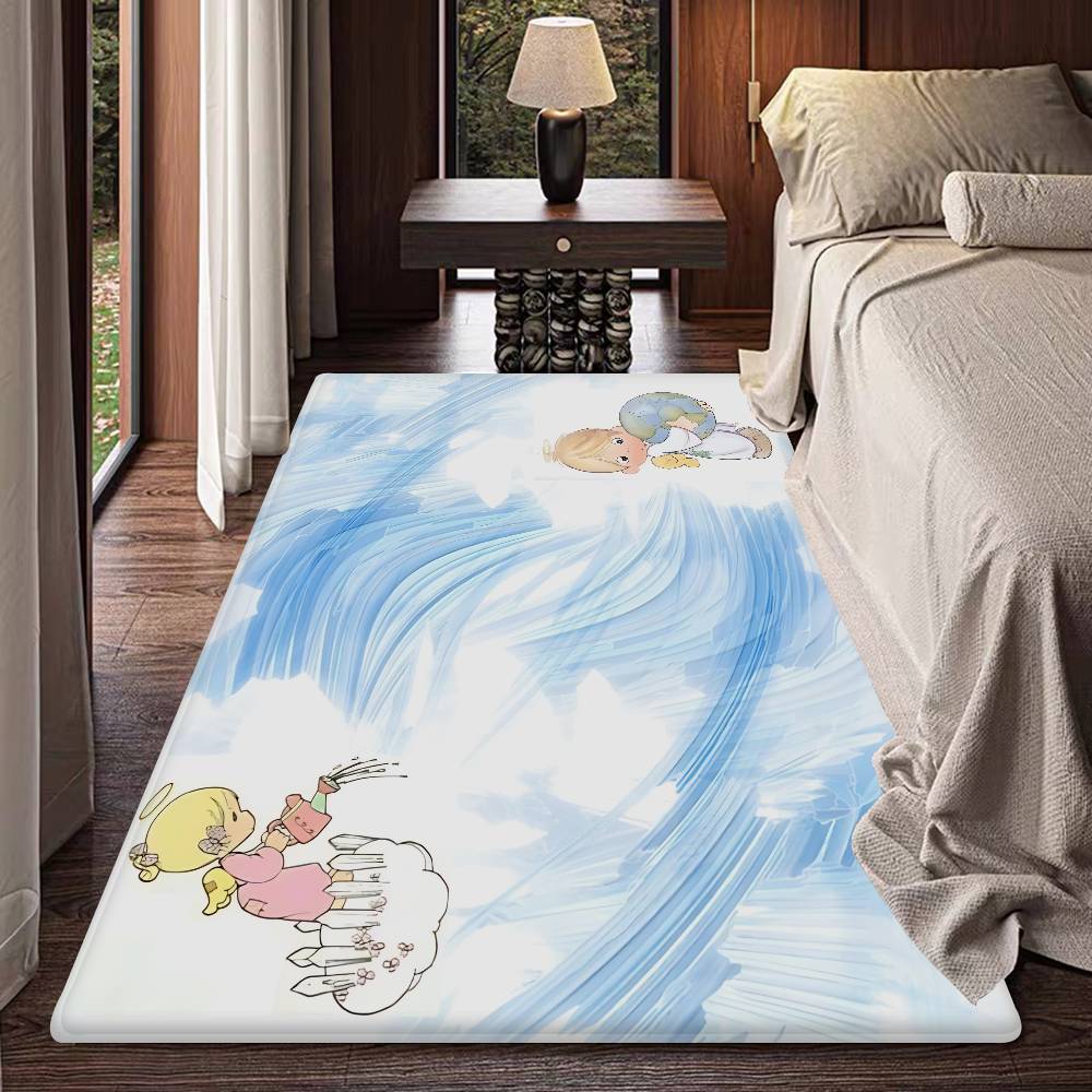 Precious Moments Cute Floor Mat INS Style Soft Bedroom Floor House Laundry Room Mat Anti-skid Household Carpets