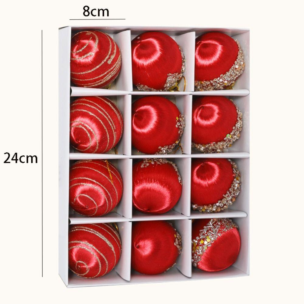 12pcs Shatterproof Christmas Tree Decoration Pendant 6CM Hanging Ornament Christmas Ball Set  Room