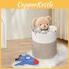 Rope Cotton Woven Storage Basket With Handles For Dirty Clothes Storage Home Use