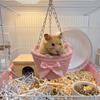 Breathable Hamster Hammock Bow Hanging Basket Bed Guinea Pig Hideout  Small Animal Habitat
