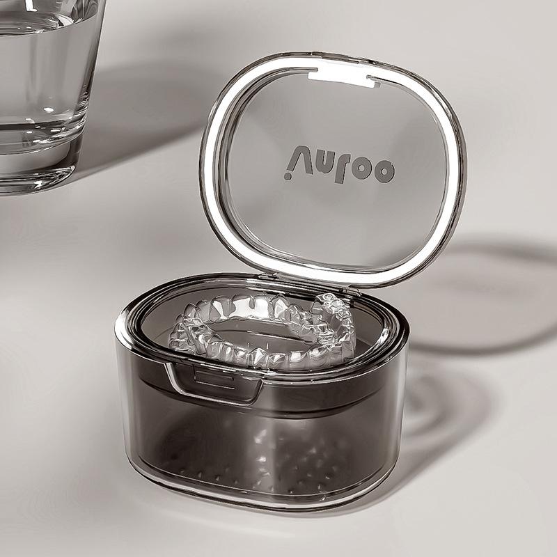 

Портативный футляр для капы Легкий Герметичный Двухслойный Бокс для хранения Элайнеры для зубов Брекеты Бокс для хранения