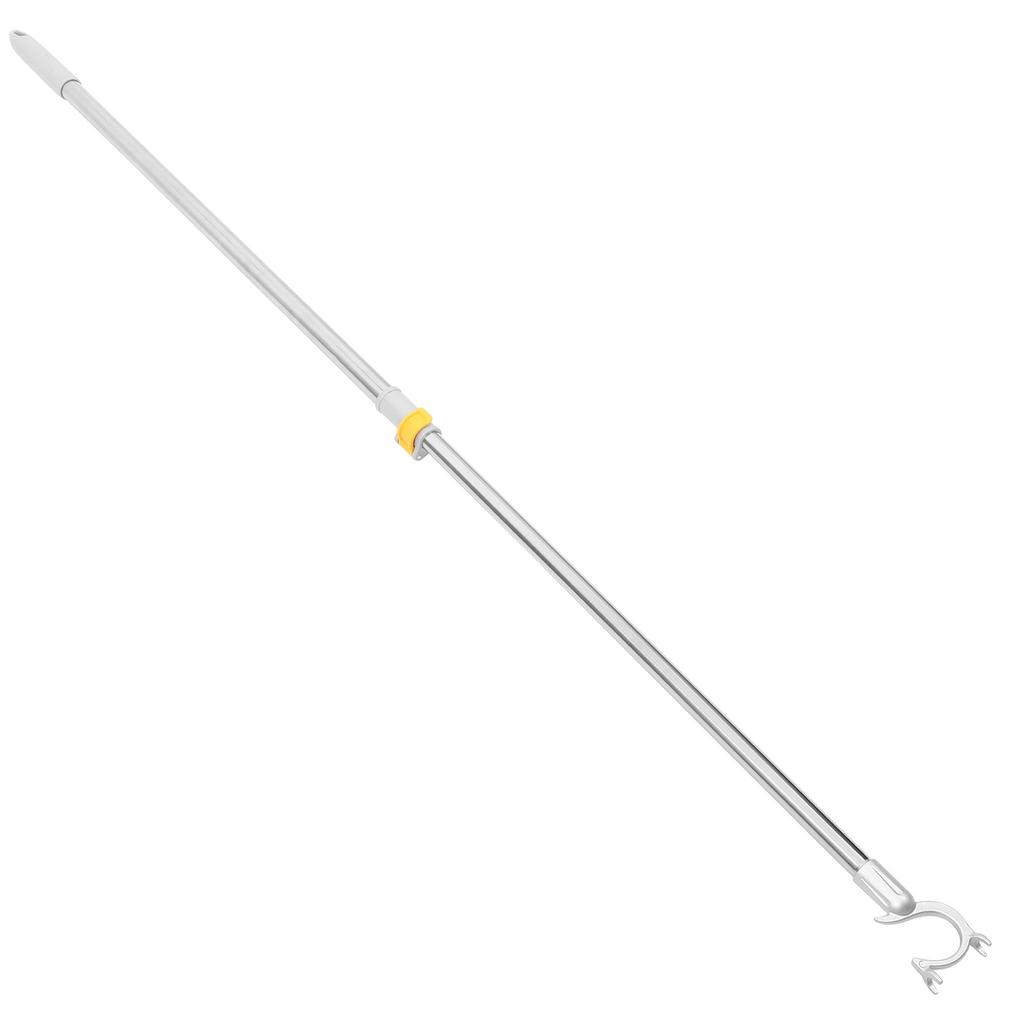Adjustable Retractable Clothes Reach Pole Clothesline Rod Hanging Drying Balcony Clothes Rod Secure Lock Buckle Alloy Head