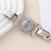 Vintage Flower Sweater Clip Brooch for Women, Hollow Collar Clasp Jewelry with Double Clip Design for Scarves and Coats