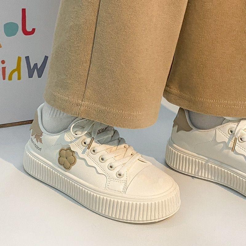 Sweet Lovely Round Head  Flat Bottomed Thick Soled Shoes Leisure Sneakers New Pattern Shoes for Women Zapatos De Mujer