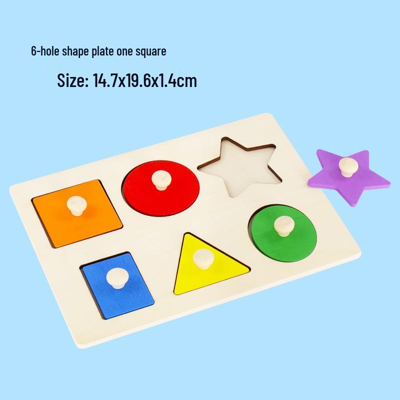 

Головоломка Монтессори с геометрическими фигурами: Круг, Треугольник, Квадратная доска для распознавания и сопоставления цветов