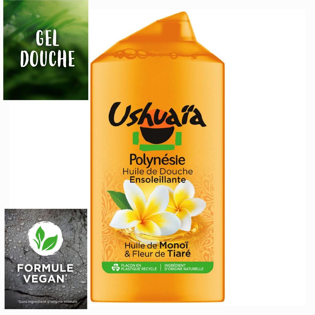 Ushuaia Sonnenverwöhntes Duschgel mit Monoi-Öl und Tiaré-Blume die 300 ml Flasche