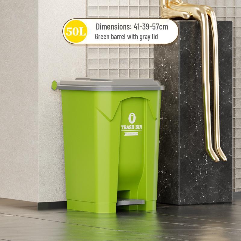 Large 30L Outdoor Kitchen Trash Can with Pedal and Lid