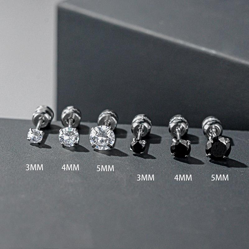 Men's Ear Bone Studs Cool Ins Niche Stylish High-end Trendy Personality Anti-allergy Trendy Men's Simple Earrings