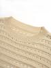 2025 European & American Women's Casual Fashion Hollow-Out Sweater Shirt 1047