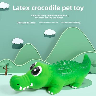 Haustier-Latexspielzeug - Latex Brüllender Krokodil - Hundespielzeug zum Austoben und Stressabbau mit Geräuschausgabe