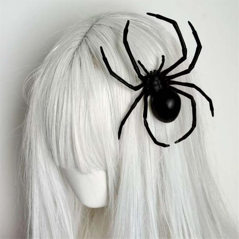 Pince à Cheveux Araignées Oversize Design Antidérapant Épingle à Cheveux Pour Adultes Adolescents Fête d'Halloween Accessoires de Coiffure Accessoires Photo