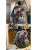 Herren Oversized T-Shirt mit Rosenprint im Retro-Stil – Neuer trendiger Sommerstil