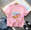 New PAW Patrol Children's Cotton Short-Sleeved Boys' Sports Shirt Girls' Casual Top Cartoon Print Summer T-Shirt Cartoon Print