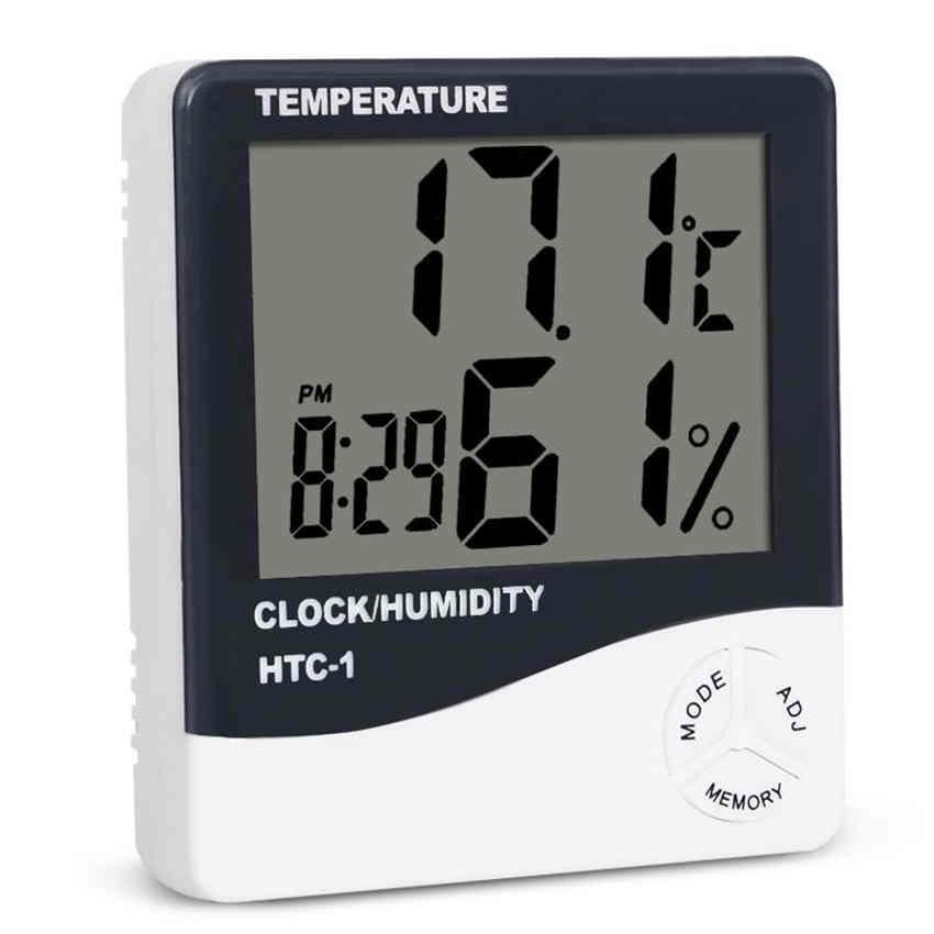 Portable Mini Indoor LCD Digital Thermometer Hygrometer Alarm Clock Home Instruments
