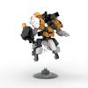 Compatible Building Blocks MOC Mini Mecha Orange Mist Exoskeleton Robot Educational Display Piece DIY Assembly Building Block Toy
