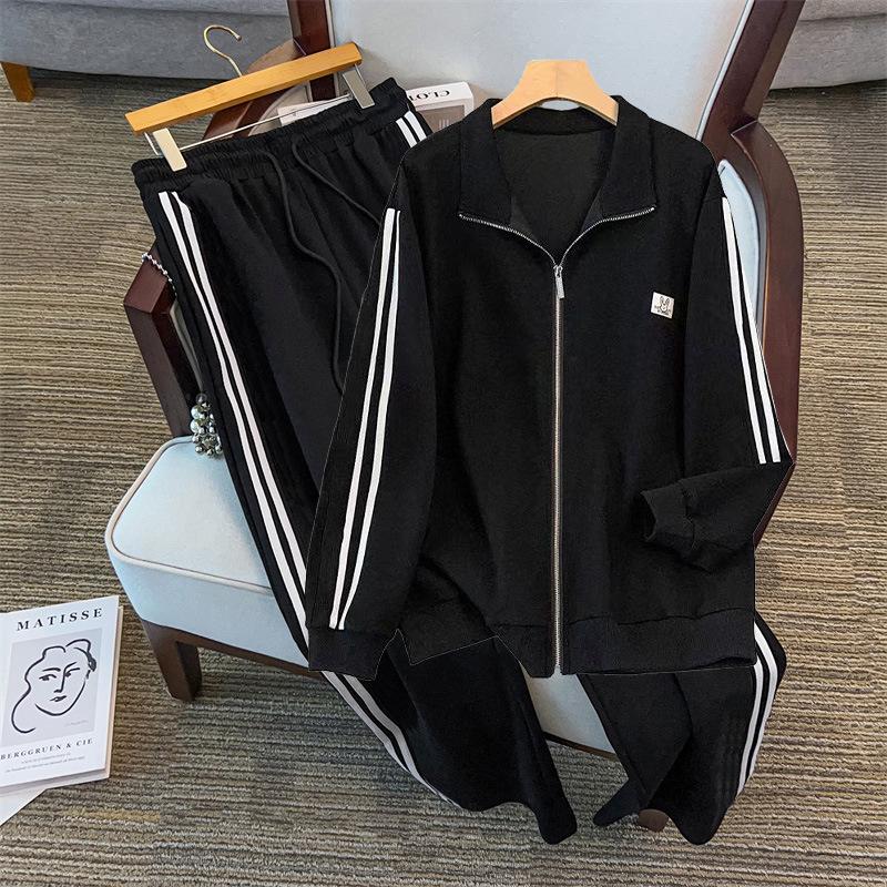 Women's Plus Size Slimming Hoodie & Pants Set - Fashionable & Casual