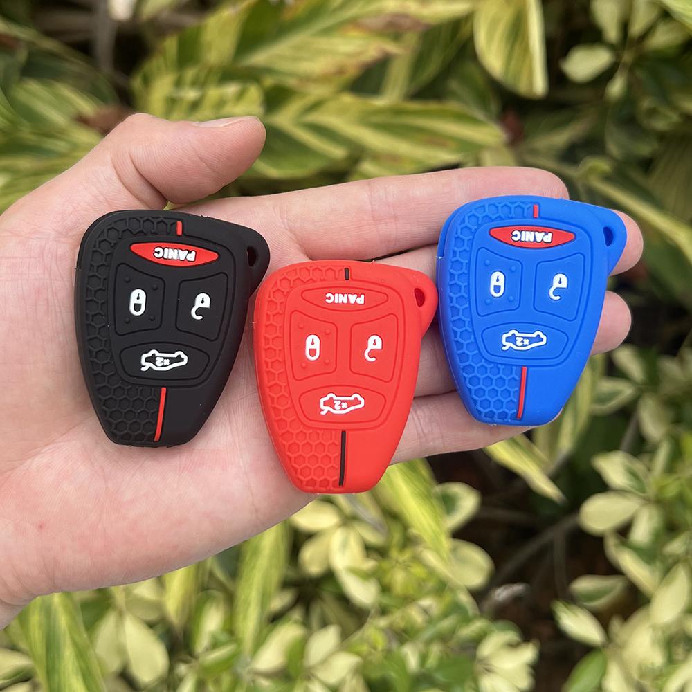 Silicone Car Key Case for Dodge Jeep Commander Grand Cherokee Wrangler Chrysler Aspen 300 Liberty Pacifica Sebring Aspen Magnum