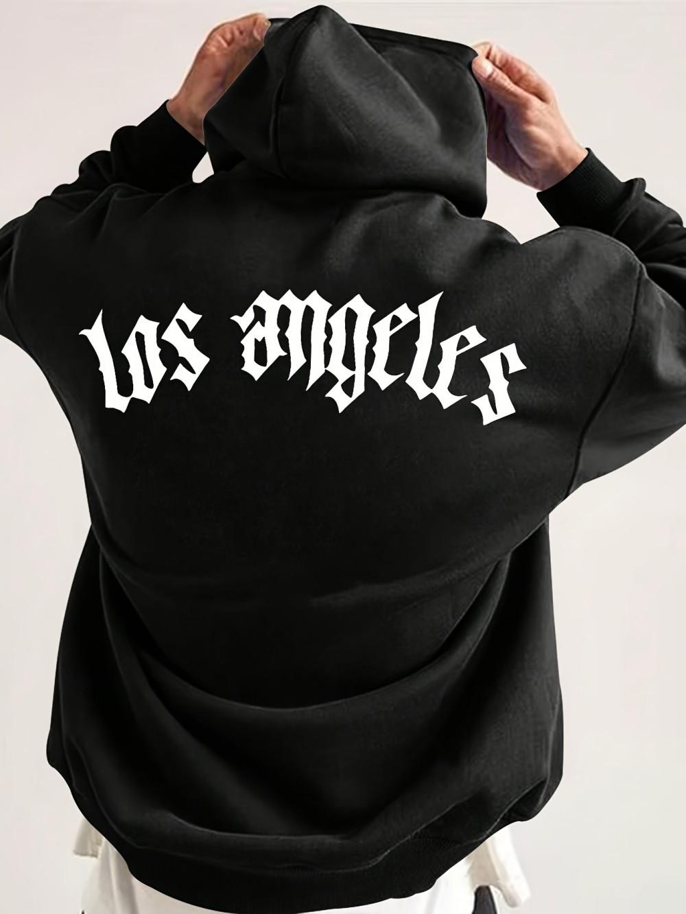 

Trendy autumn men s Gothic letter print comfortable, soft, breathable hooded sweatshirt outdoor street high street clothing 3XL