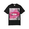 Pink Lip Print T-Shirt Comfort Colors 1717 Pop Art Lips Graphic Tee