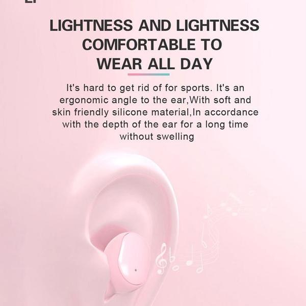 Intelligent noise reduction HIFI sound quality Bluetooth wireless stereo sports headphone microphone with charging case, suitable for smartphones