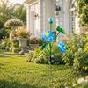 Solar Powered Artificial Flower Garden Light Outdoor Decorative Stake Lamp for Yard Patio Pathway Lawn Landscape Lighting