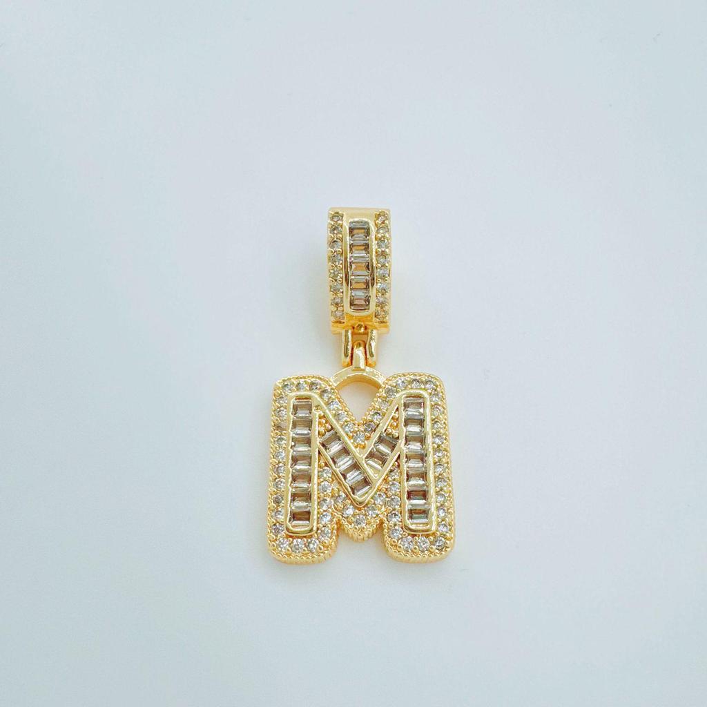 European Rock Candy Necklace: 26-Letter Pendant, Hip Hop Fashion Jewelry Accessories